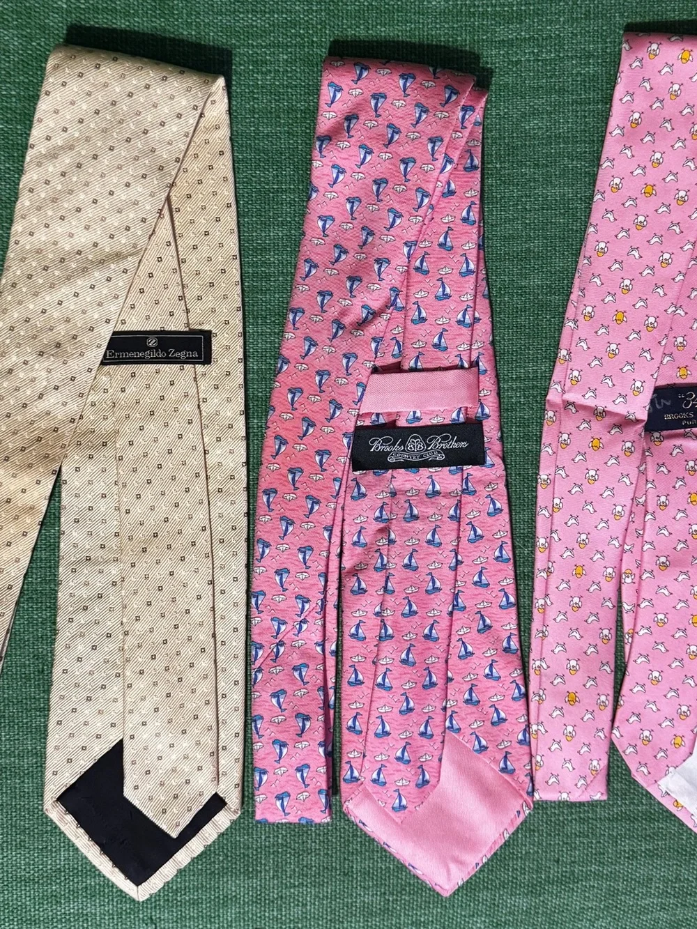 Lot Of 11 Summer Spring Ties Designer Silk Brooks Brothers Makers Zegna Tie +
